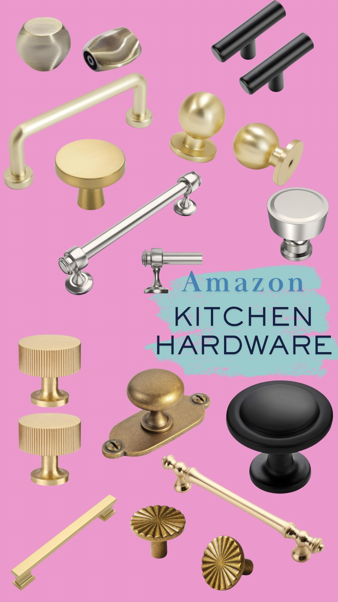 A round-up of kitchen cabinet hardware - most come in all finishes! 🫶🏻

#LTKHome