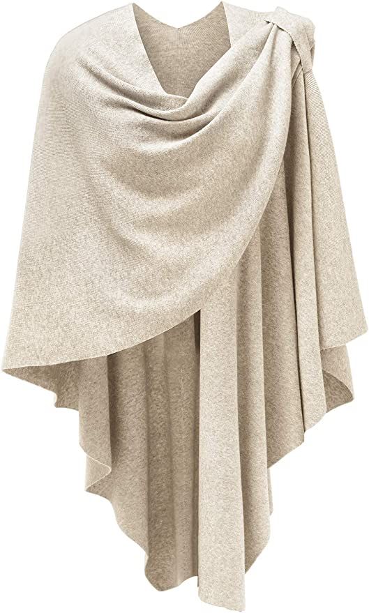 Womens Large Cross Front Poncho Sweater Wrap Topper | Amazon (US)