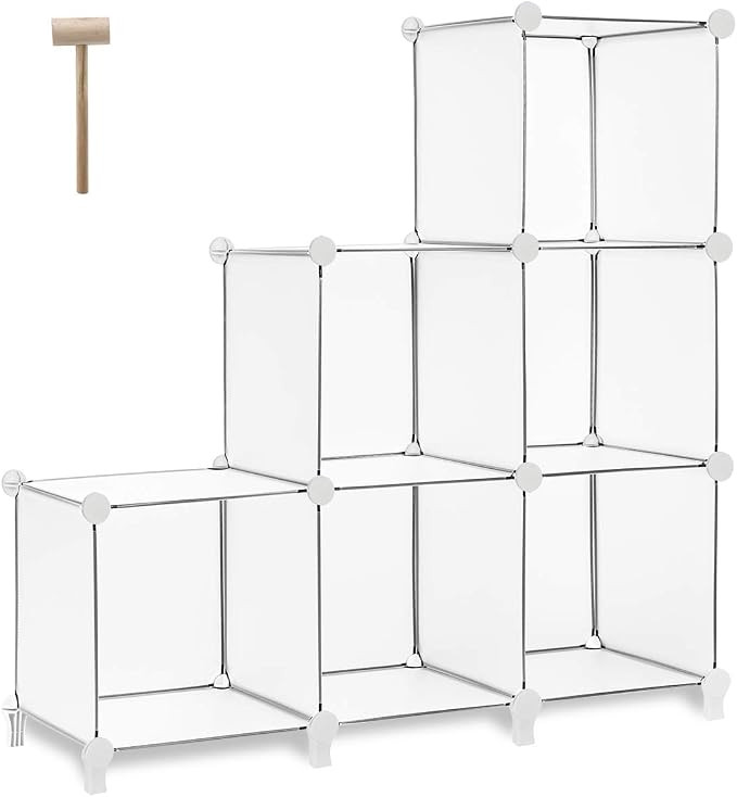 TomCare Cube Storage 6-Cube Bookshelf Closet Organizer Storage Shelves Shelf Cubes Organizer Plas... | Amazon (US)