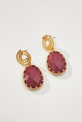 Mini Spiral Stone Drop Earrings | Anthropologie (US)