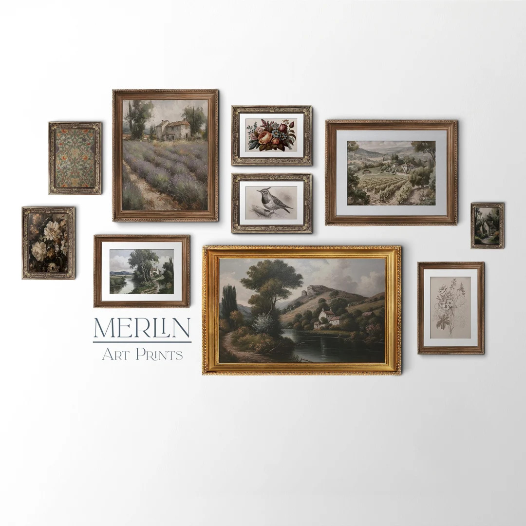 Vintage French Country Gallery Wall Art - Set of 10 Prints Rustic Home Decor Digital Download G#1... | Etsy (US)