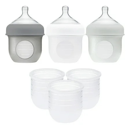 Boon NURSH Reusable Silicone Pouch Bottles - 4oz - (3pk) + Reusable Silicone Replacement Pouches ... | Walmart (US)