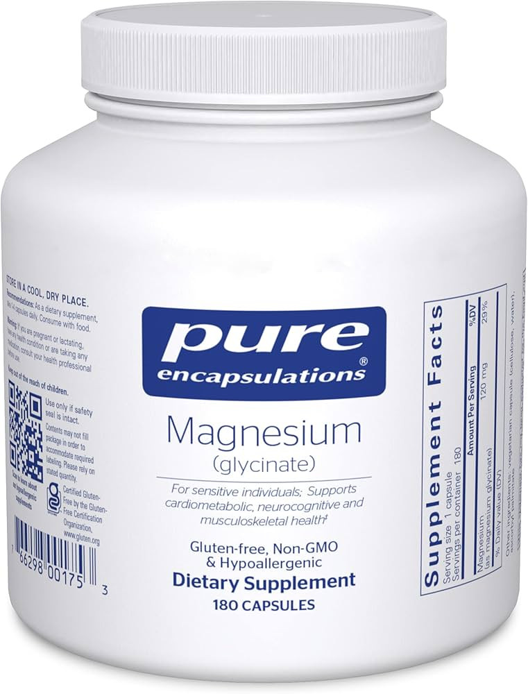Pure Encapsulations Magnesium (Glycinate) - Supplement to Support Stress Relief, Sleep, Heart Hea... | Amazon (US)