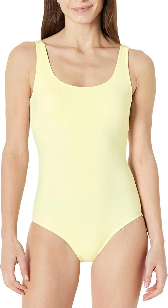 Amazon Essentials Women's One-Piece Scoop Neck Coverage Swimsuit (Available in Plus Size) | Amazon (US)