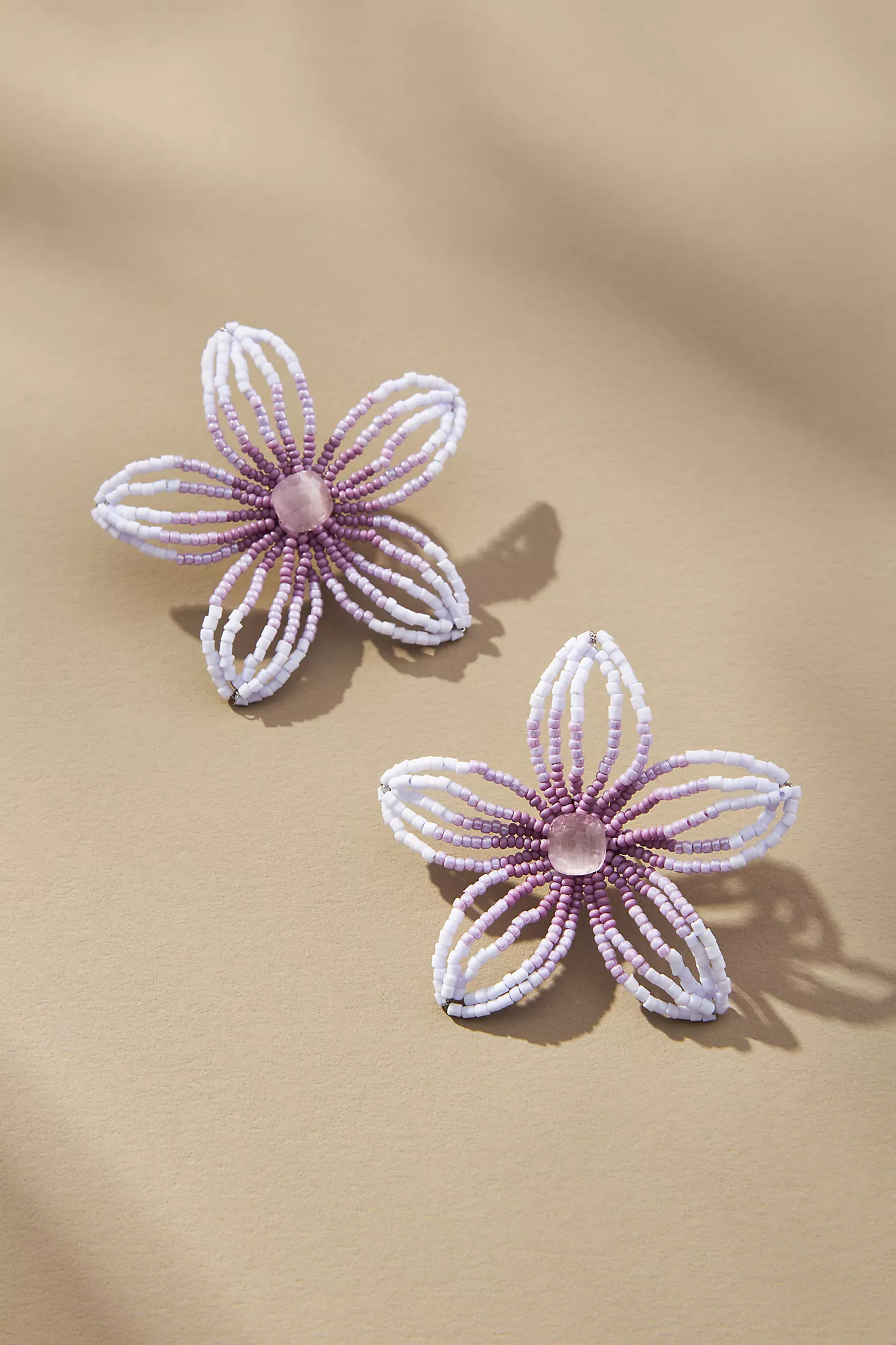 Beaded Floral Post Earrings | Anthropologie (US)