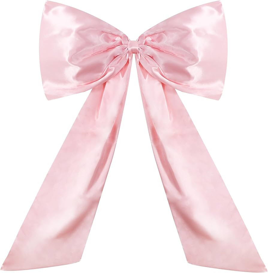 TONIFUL Giant Pink Bow 24 x 42 Inch Large Bow for Valentine Decoration Christmas Tree Car Coquett... | Amazon (US)