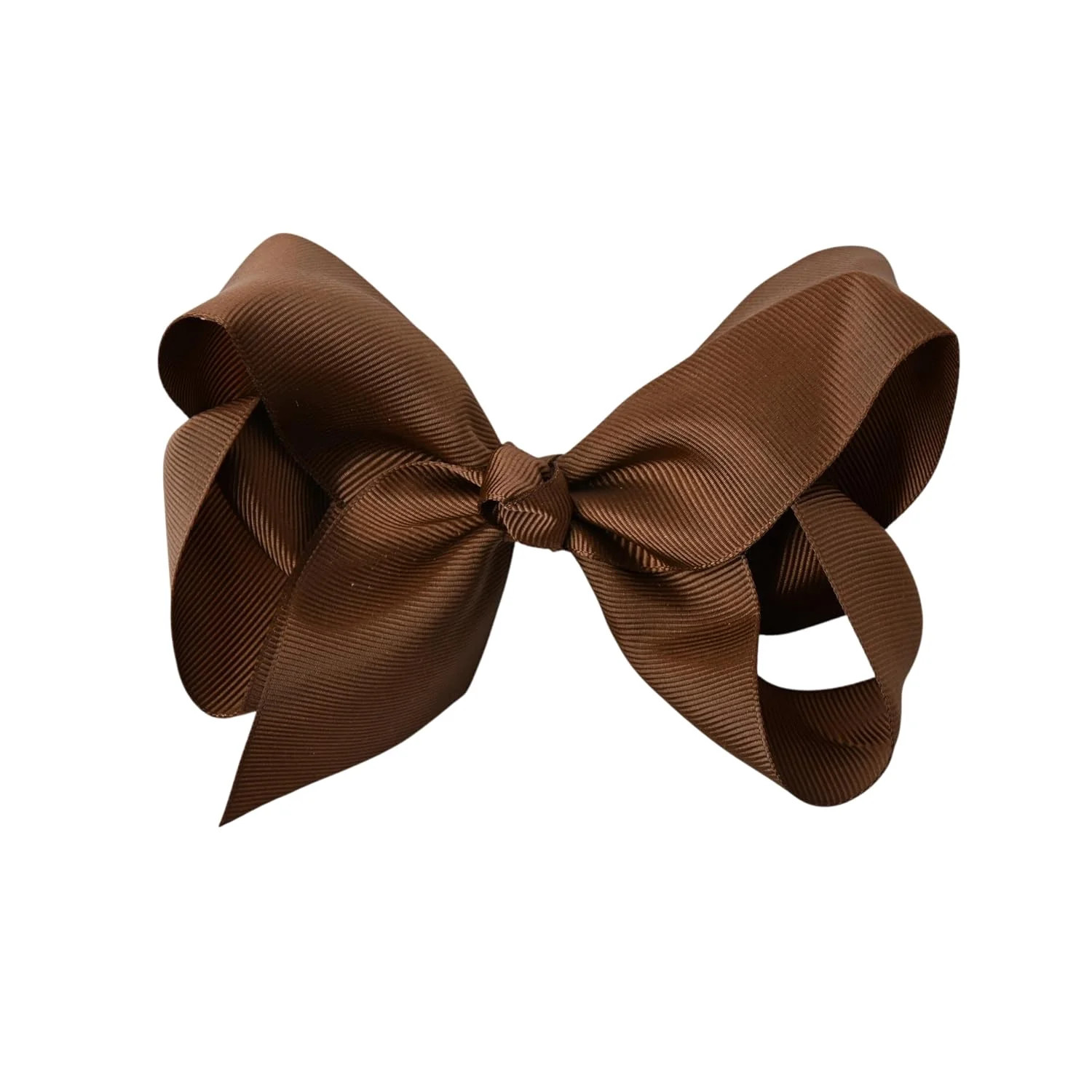 BZCOE 5.5 Inch Grosgrain Hair Bow Clip for Women and Girls, Elegant Brown Bows (Brown) - Walmart.com | Walmart (US)