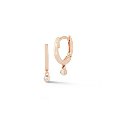 Liz Adams x DRD Bezel Drop Huggies | Dana Rebecca Designs