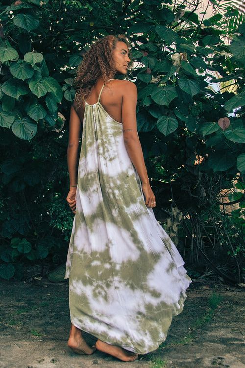 Sunny Breeze Sage Green Tie-Dye Maxi Dress | Lulus (US)