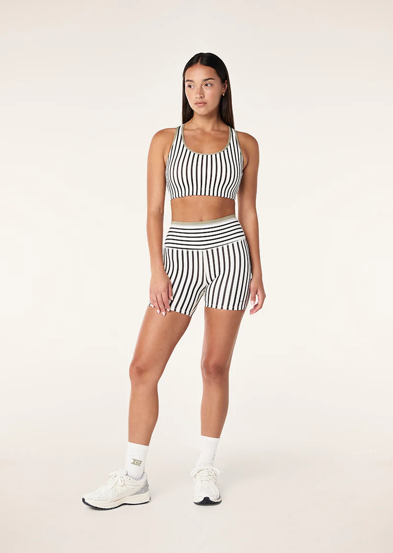 Stellar 5" Bike Short | Whisper White Stripe | P.E Nation | P.E Nation AU