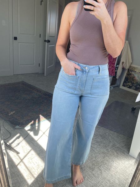 New jeans for spring! Sizing is my normal size - super stretchy and soft! 



Spring jeans
Denim
Summer denim
Loose jeans
Wide leg jeans 

#LTKsalealert #LTKworkwear