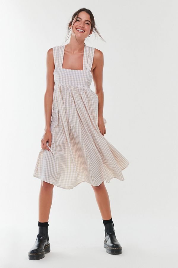Kimchi Blue Gingham Apron Dress | Urban Outfitters (US and RoW)