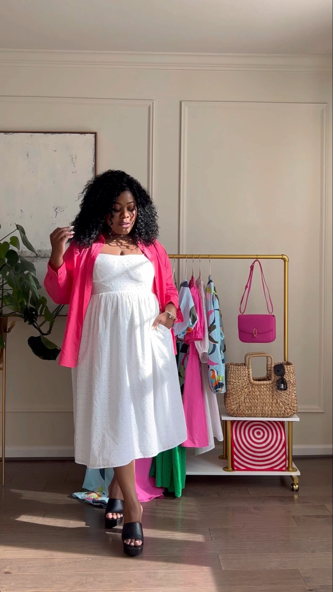 White eyelet dress with pink shirt @Target @Targetstyle #AD #TargetPartner #Targetstyle 

#LTKunder50 #LTKFind #LTKSeasonal