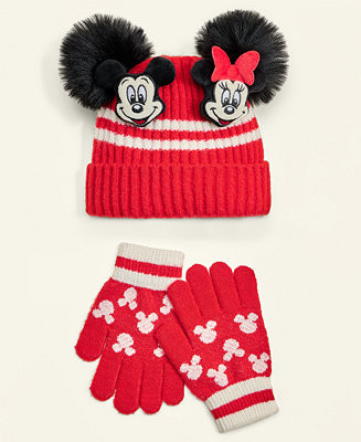 Disney | Macy's Kids Mickey Mouse & Minnie Mouse Beanie Hat & Gloves Set, Macy's Exclusive - Macy... | Macy's