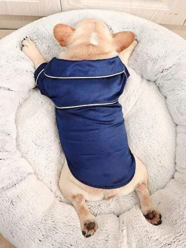 botlav Dog Pajamas Clothes Silk Soft Shirts Loungewear Puppy Pjs for Small Yorkie Bulldog Cats | Amazon (US)