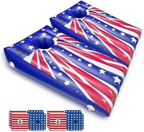 Amazon.com: Fisca Pool Cornhole Game Inflatable Floating Bean Bag Toss Game Toy, Summer Pool Party T | Amazon (US)