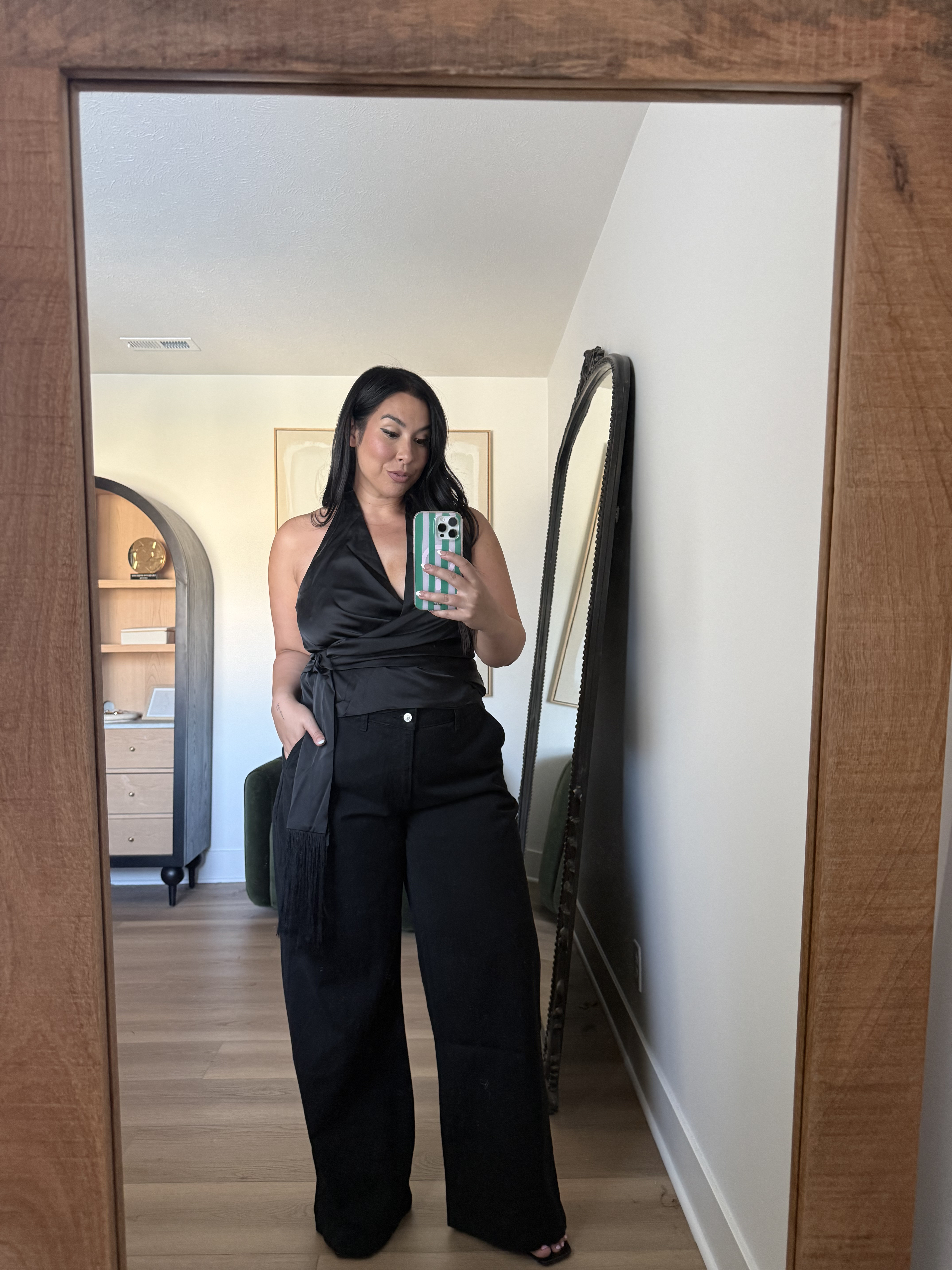 Obsessed with this wrap top! Wearing an XL in everything! L in the boat neck top! dynamite, date night outfits, midsize, midsize fashion, fall dresses, formal dress 

 #LTKSeasonal #LTKMidsize