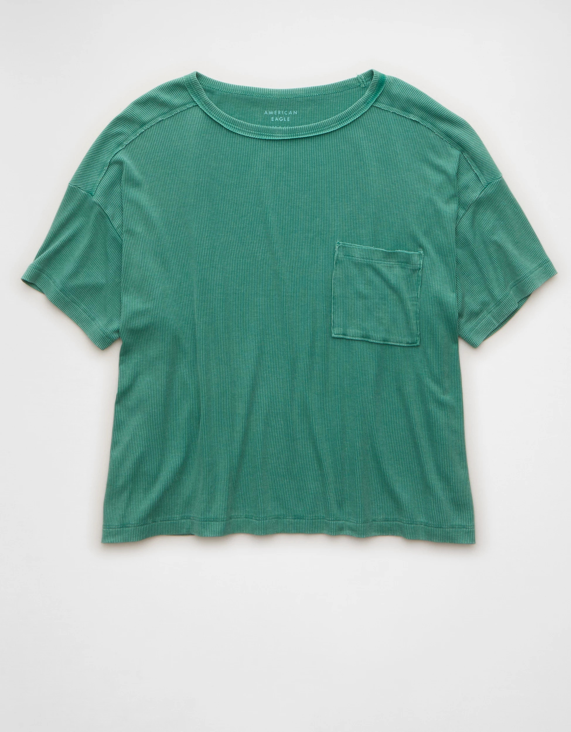AE Soft & Sexy Ribbed Pocket T-Shirt | American Eagle Outfitters (US & CA)