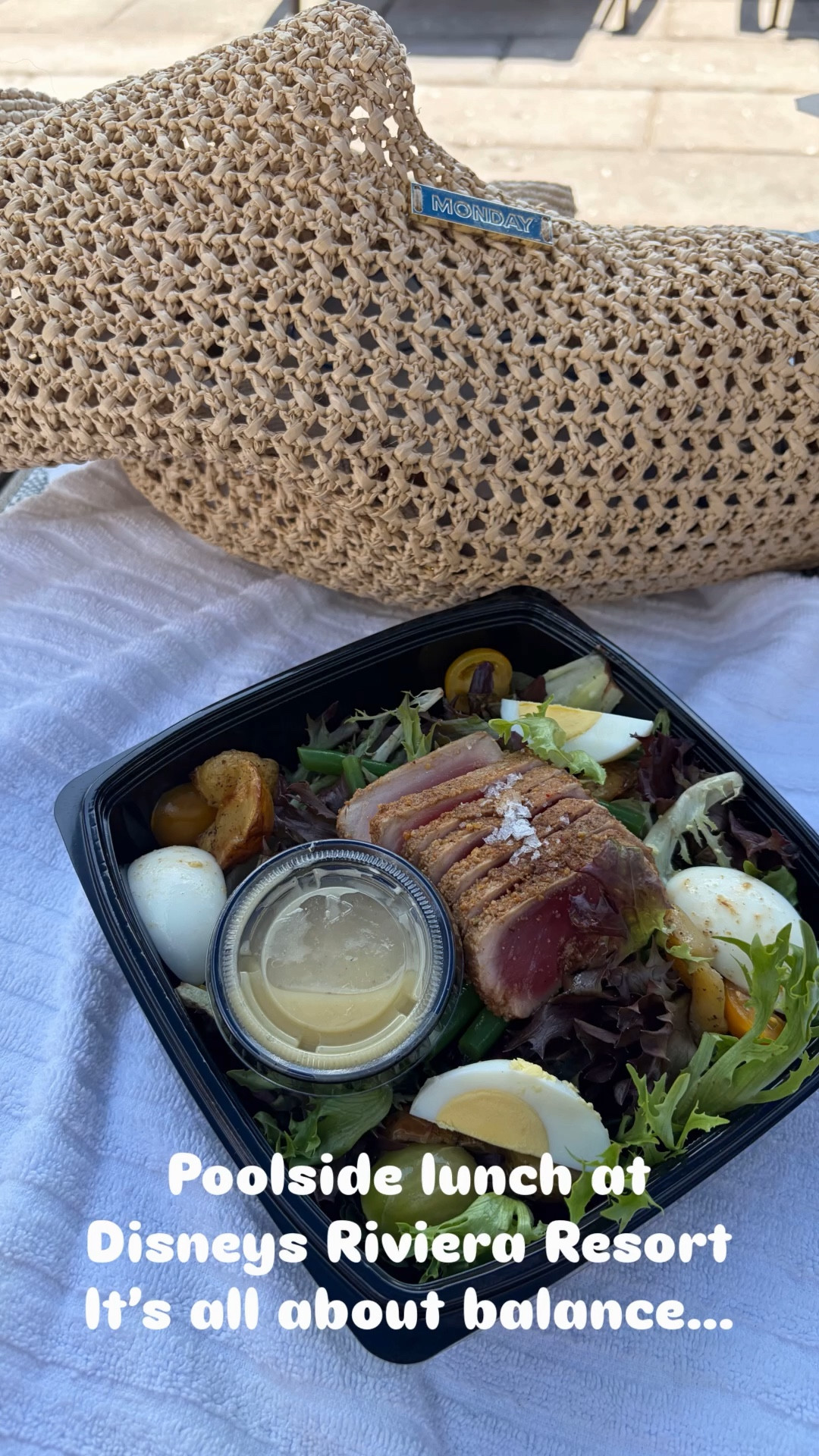 Poolside lunch at Disney’s Riviera Resort 🌴☀️

All about balance… tuna niçoise salad + the famous Riviera cookie 😏🍪

My Monday Swim shell bag is perfect for pool days — fits everything and pulls the whole look together.

Resort days done right 🤍

Everything linked in my LTK.


#LTKStyle #DisneyRiviera #ResortStyle #Poolside #BeachStyle #LTKFinds

#LTKSwim #LTKdayinmylife #LTKTravel