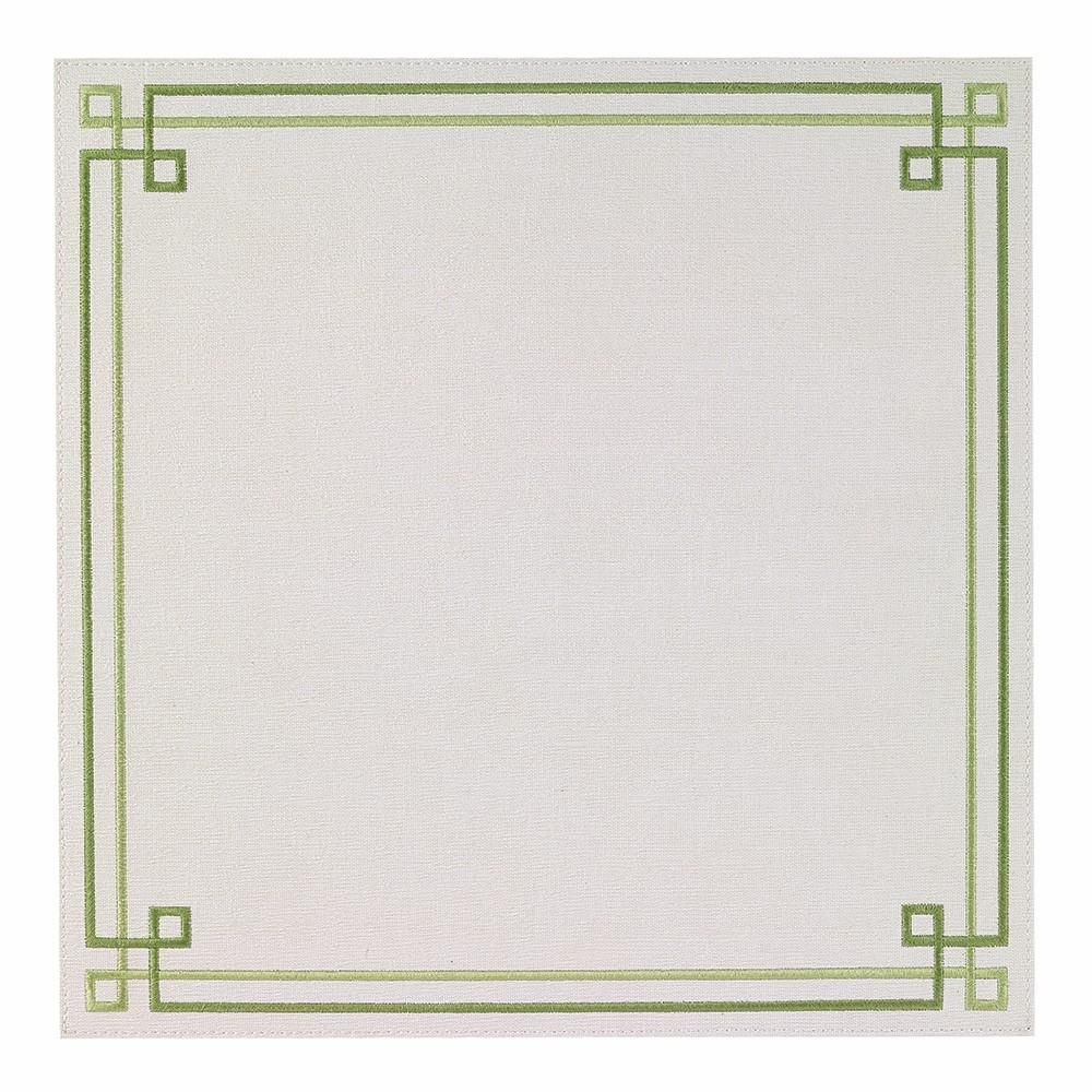 White / Green Link Washable Placemat | Waiting On Martha
