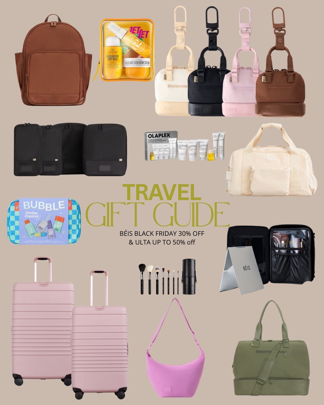 Rounding up my must-have travel essentials for the girl who’s always on the go. From BÉIS luggage, carry-on bags, and travel organizers to Ulta beauty sets—these are the perfect gifts for your favorite traveler. 🎁✨

#LTKHoliday #LTKGiftGuide #LTKTravel