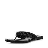 Madden Girl Women's Precise Flat Sandal, Black Paris, 6.5 | Amazon (US)