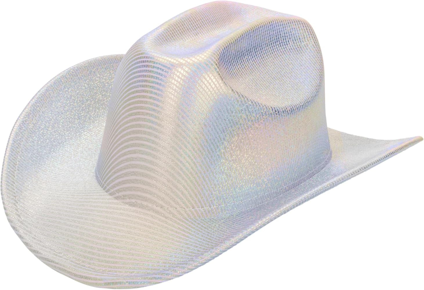 FGSS Silver Space Holographic Cowgirl Hat - Western Cowboy Hat for Beach Party Music Festival Dre... | Amazon (US)