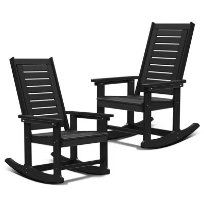 Wolak HDPE Rocking Adirondack Chair(Set Of 2) | Wayfair North America