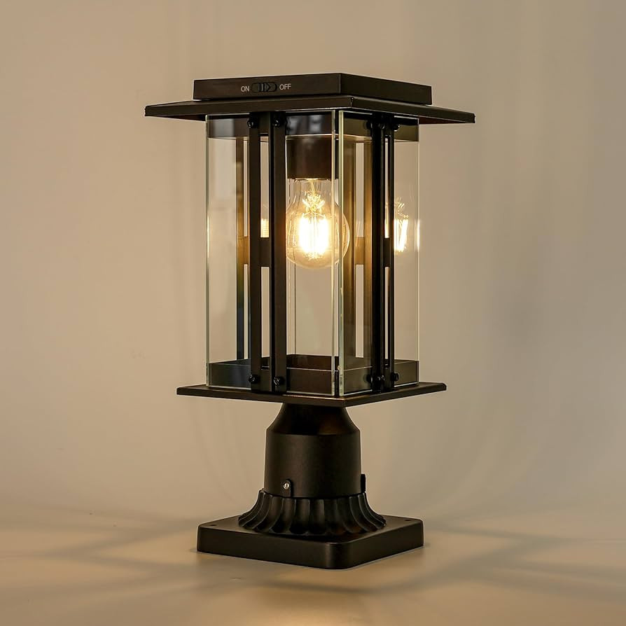 LUTEC Solar Lamp Post Light, 200 Lumens Dusk to Dawn Craftsman Style Post Light Waterproof Solar ... | Amazon (US)