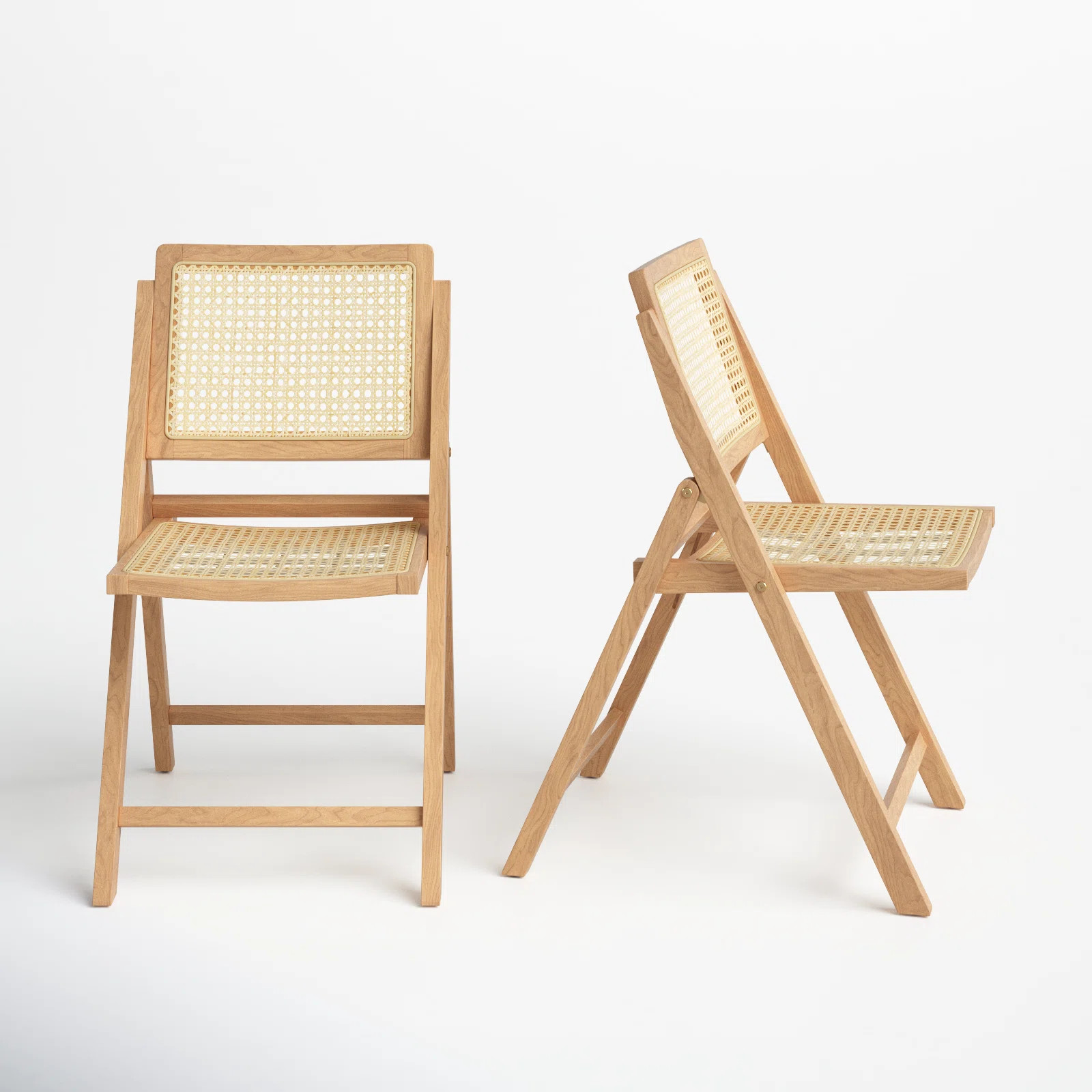 Dan Rattan Folding Dining Chair (Set of 2) | AllModern