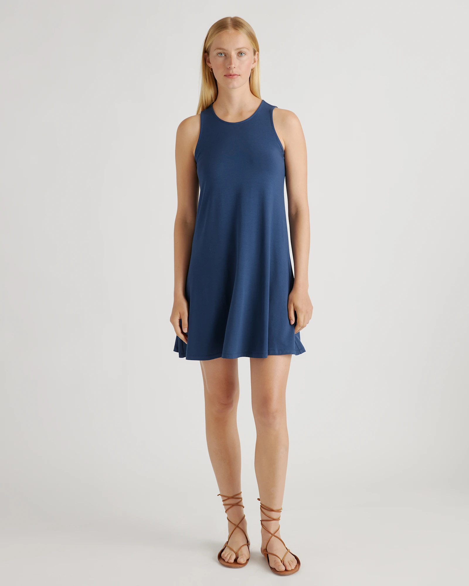 Tencel Jersey Mini Swing Dress | Quince