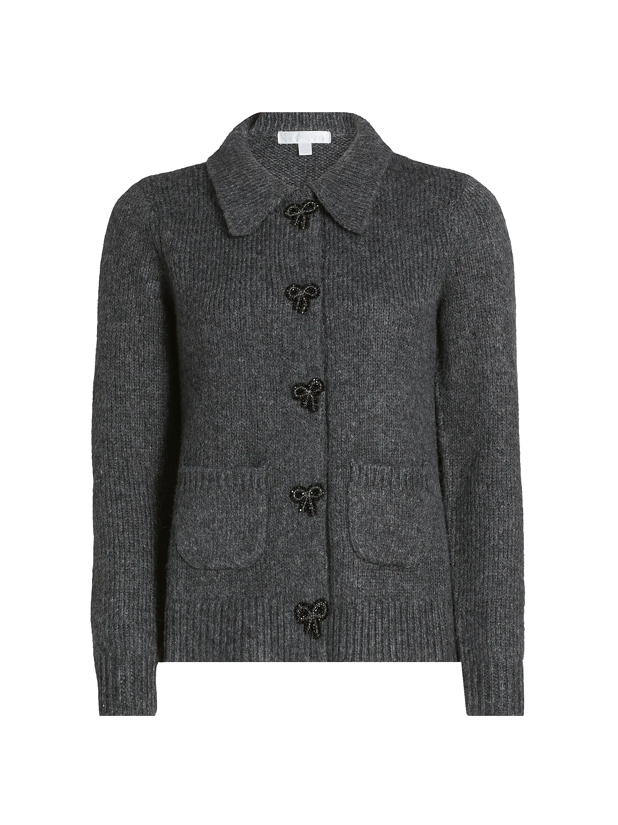 Beaded Bow Button Cardigan | Saks Fifth Avenue