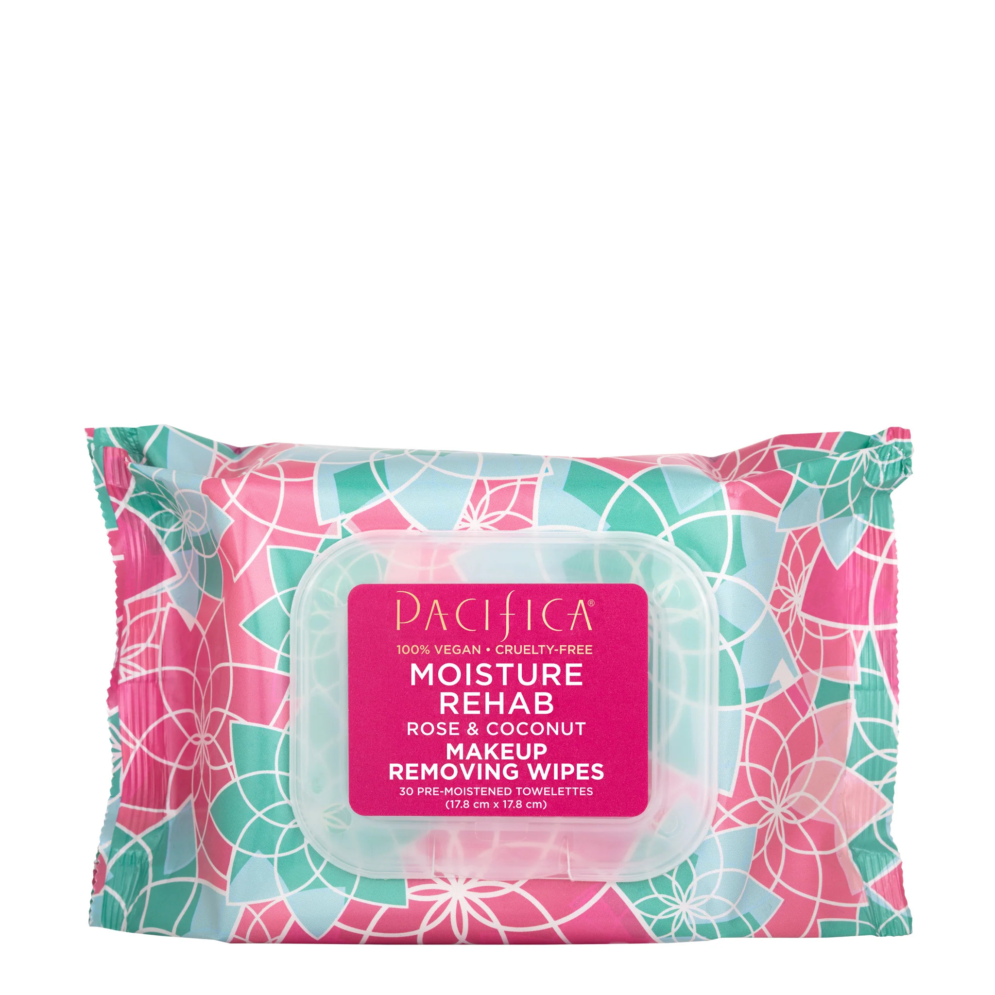 Moisture Rehab Rose & Coconut Makeup Removing Wipes | Pacifica Beauty