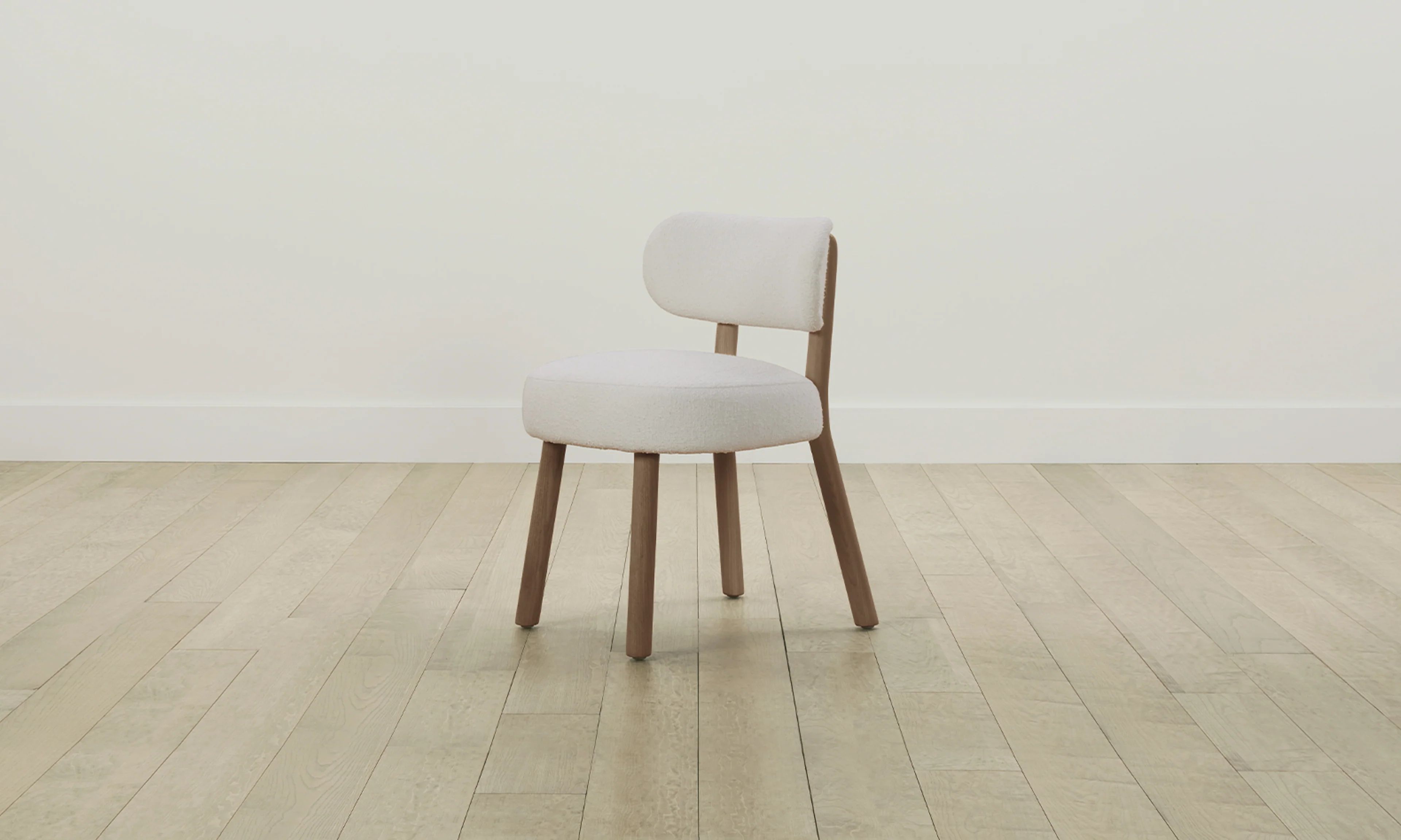 The Jane Dining Chair - Performance Bouclé Polar | Maiden Home