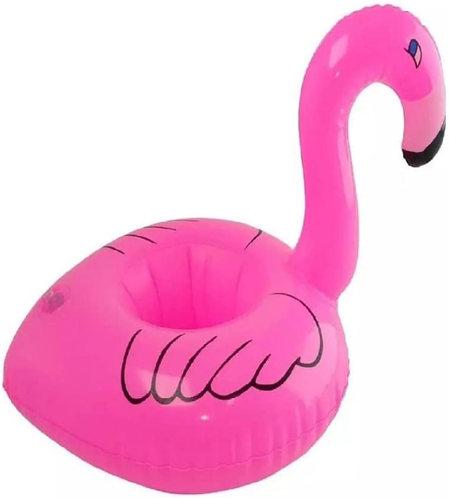 Kit 10 Porta Copos Boia Inflável Flamingo | Amazon (BR)