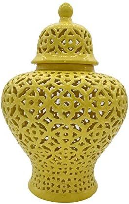 Galt International 19.5” Lattice Ginger Jar with Lid - Stunning Home Decor with Intricate Medit... | Amazon (US)