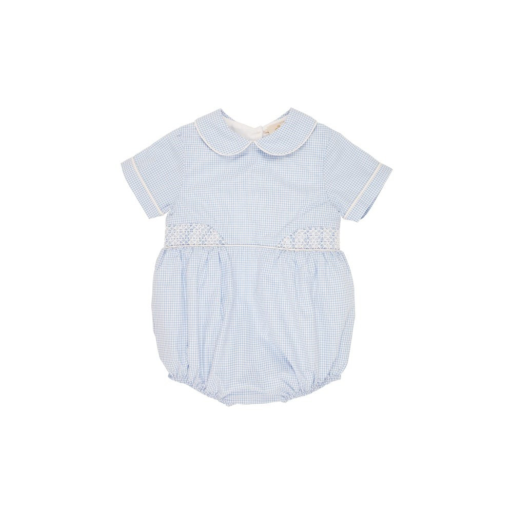 Brently Bubble - Buckhead Blue Mini Check with Worth Avenue White | The Beaufort Bonnet Company