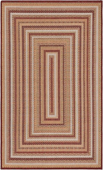Rugs.com Baja Outdoor Collection Rug – 3x5 Burgundy Medium-Pile Rug Perfect for Entryways, Kitc... | Amazon (US)