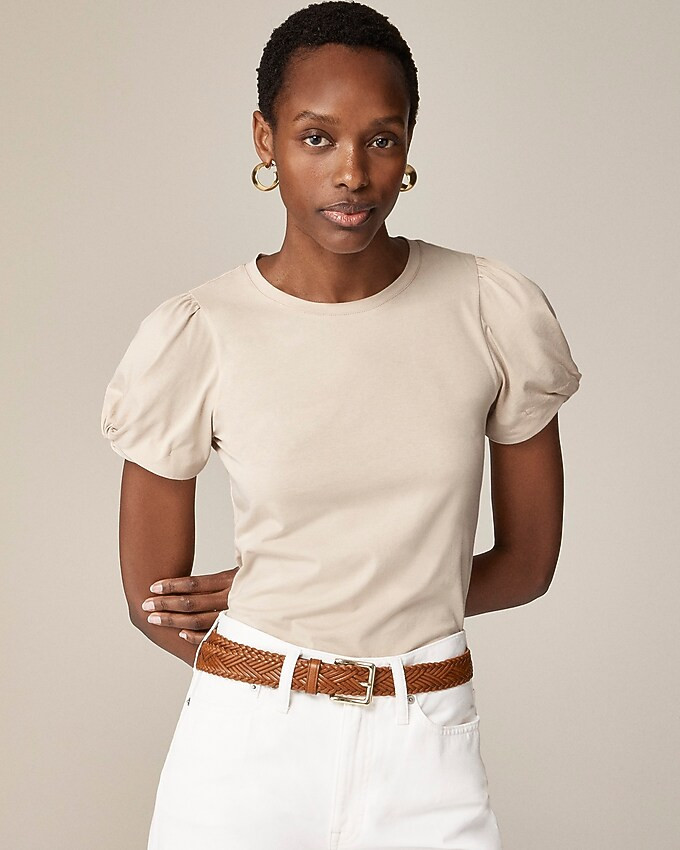 Broken-in jersey puff-sleeve T-shirt | J. Crew US