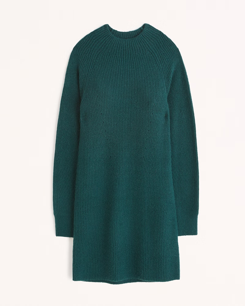 Long-Sleeve Mockneck Mini Sweater Dress | Abercrombie & Fitch (US)