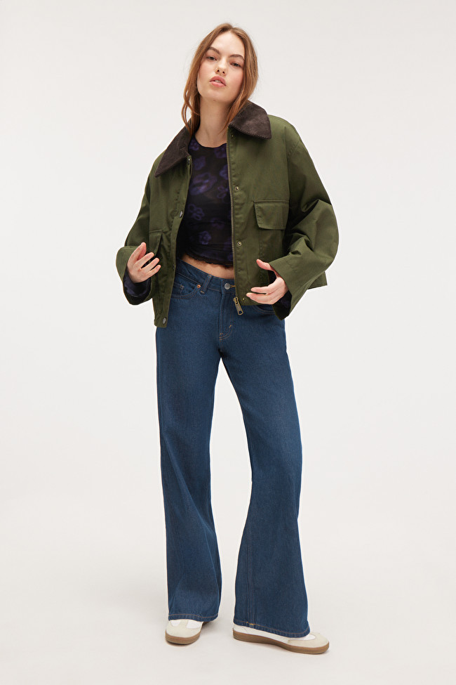 Corduroy collar jacket | Monki