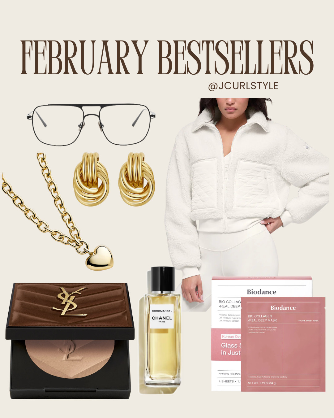 February Bestsellers! 
Must-haves accessories, alo yoga, makep, jacket, glasses, collagen mask, best perfume, chanel, current favorites! 

#brstsellers

 

#LTKeurope #LTKbeauty #LTKstyletip