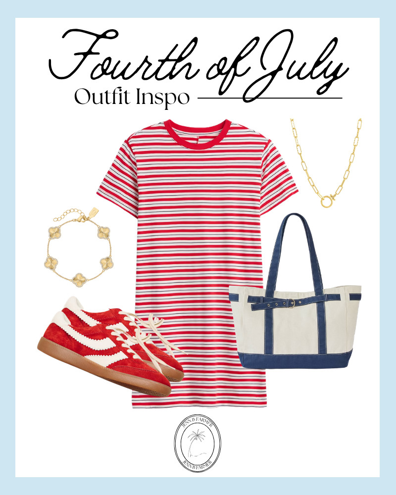 Fourth of July outfit idea for summer!


trendy style, americana style, summer dress, mom outfit, sneakers, tote bag, gold jewelry, outfit ideas 

 #LTKootd #LTKmomlife #LTKSeasonal