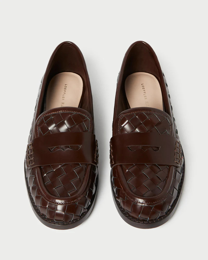 Rachel Espresso Woven Loafer | Loeffler Randall