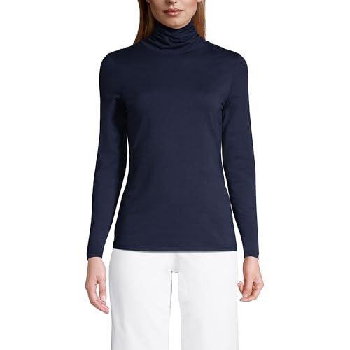 Lands' End Lightweight Jersey Long Sleeve Turtleneck | Amazon (US)