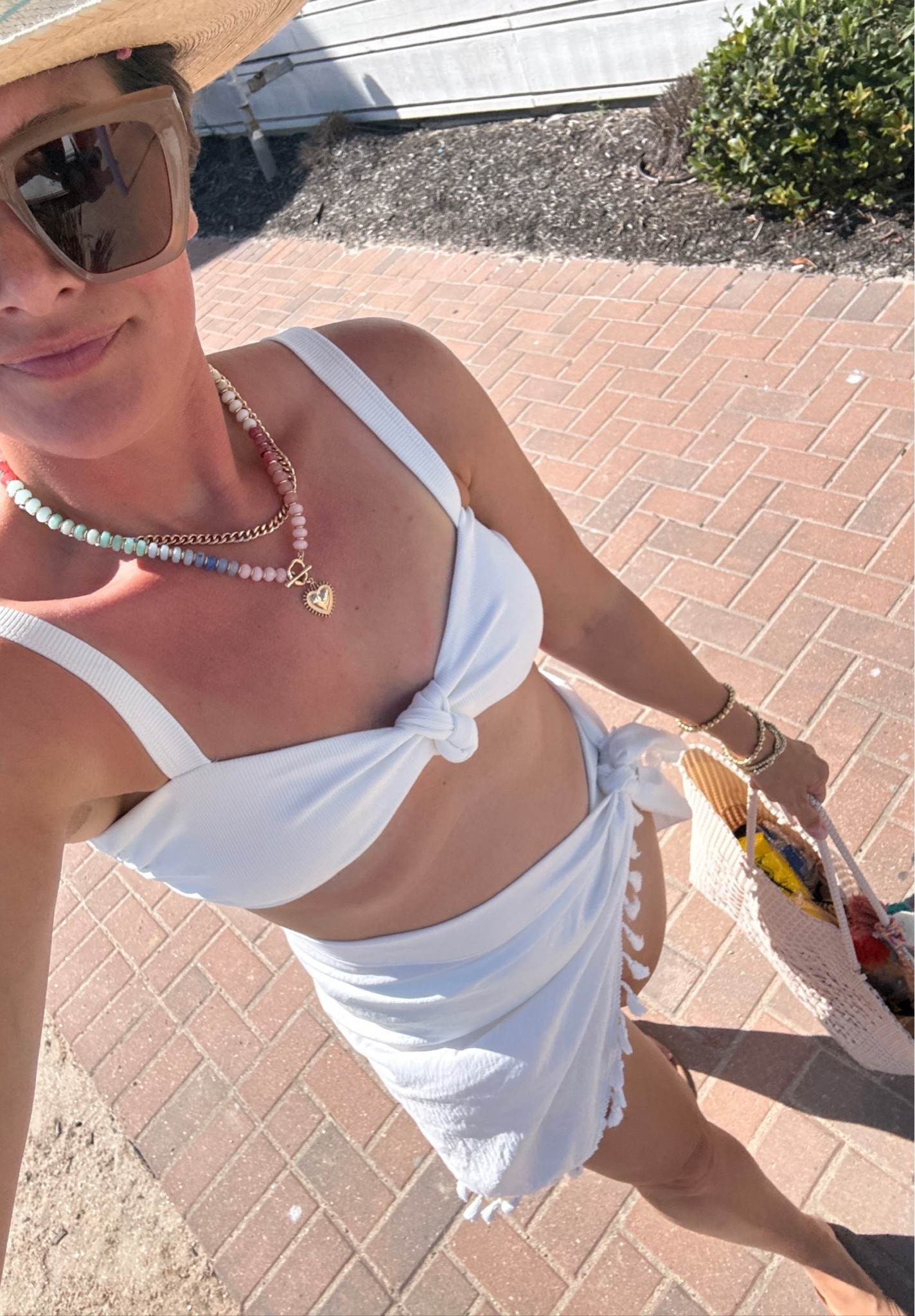Beach ootd 🤍 I have this suit in red & blue too!

#LTKTravel #LTKSwim #LTKootd