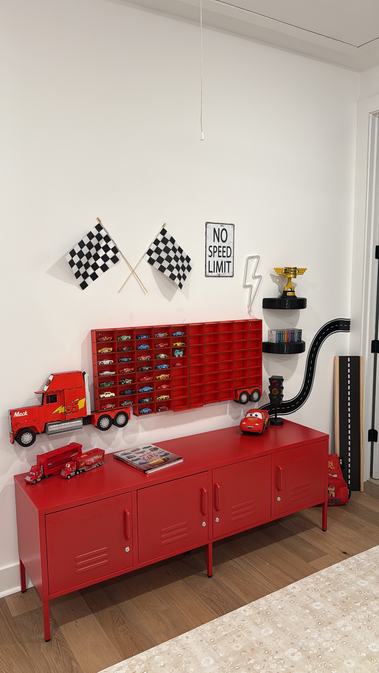 LIGHTENING MCQUEEN WALL❤️🏁🏎️💨 

#LTKU #LTKKids #LTKHome