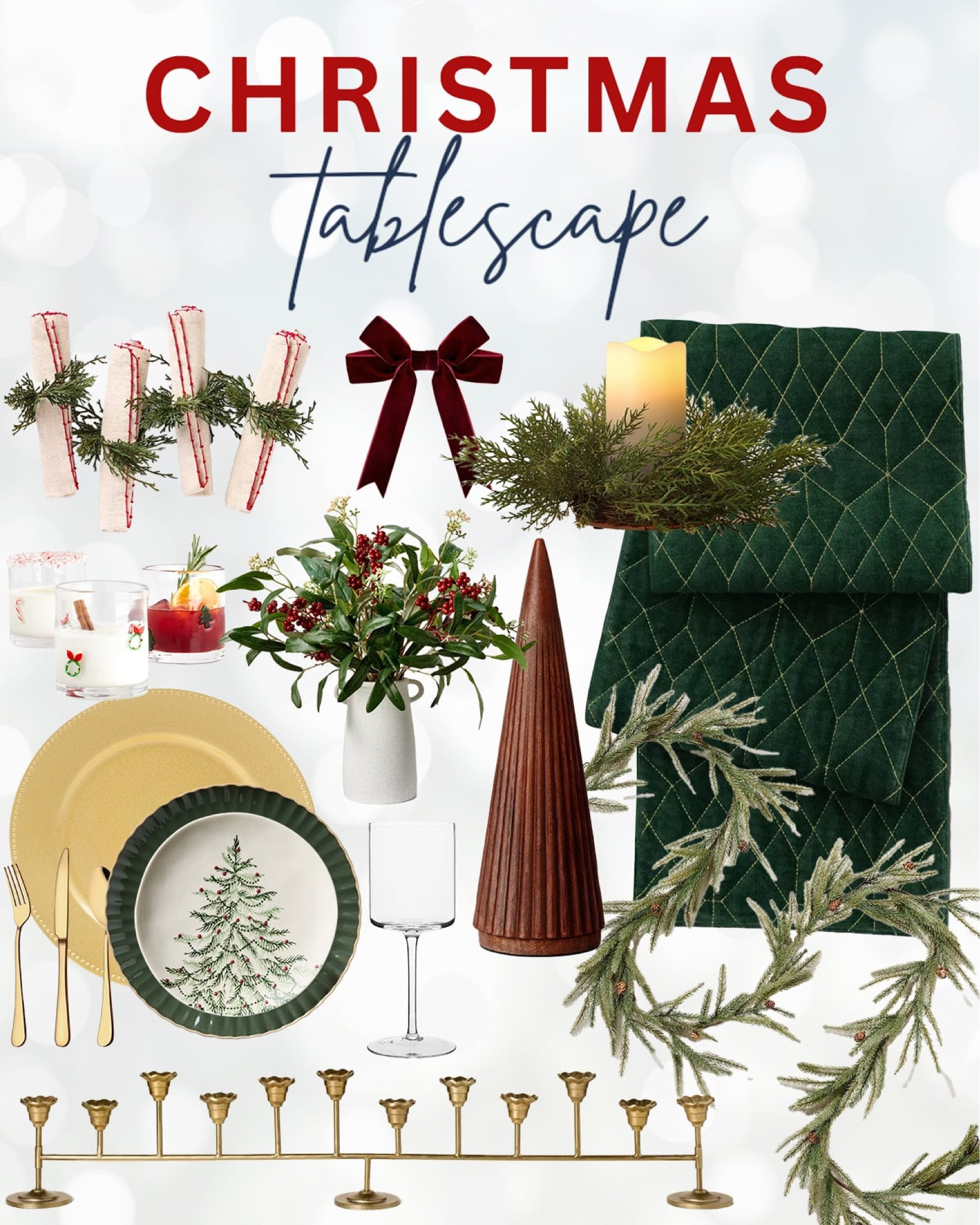 A classic Christmas tablescape! 

#christmasdecor

Christmas home decor. Christmas tablescape. Holiday tablescape. Classic Christmas home decor  


#LTKParties #LTKHoliday #LTKSeasonal
