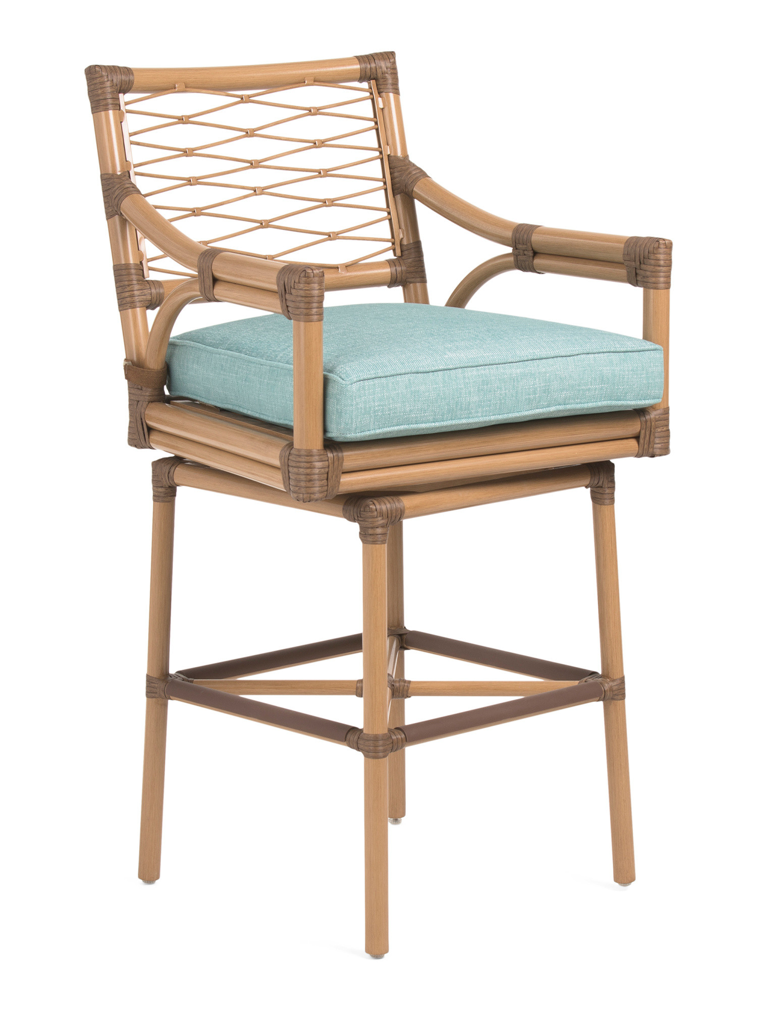 22x46 Outdoor Aluminum Swivel Key Largo Barstool | TJ Maxx