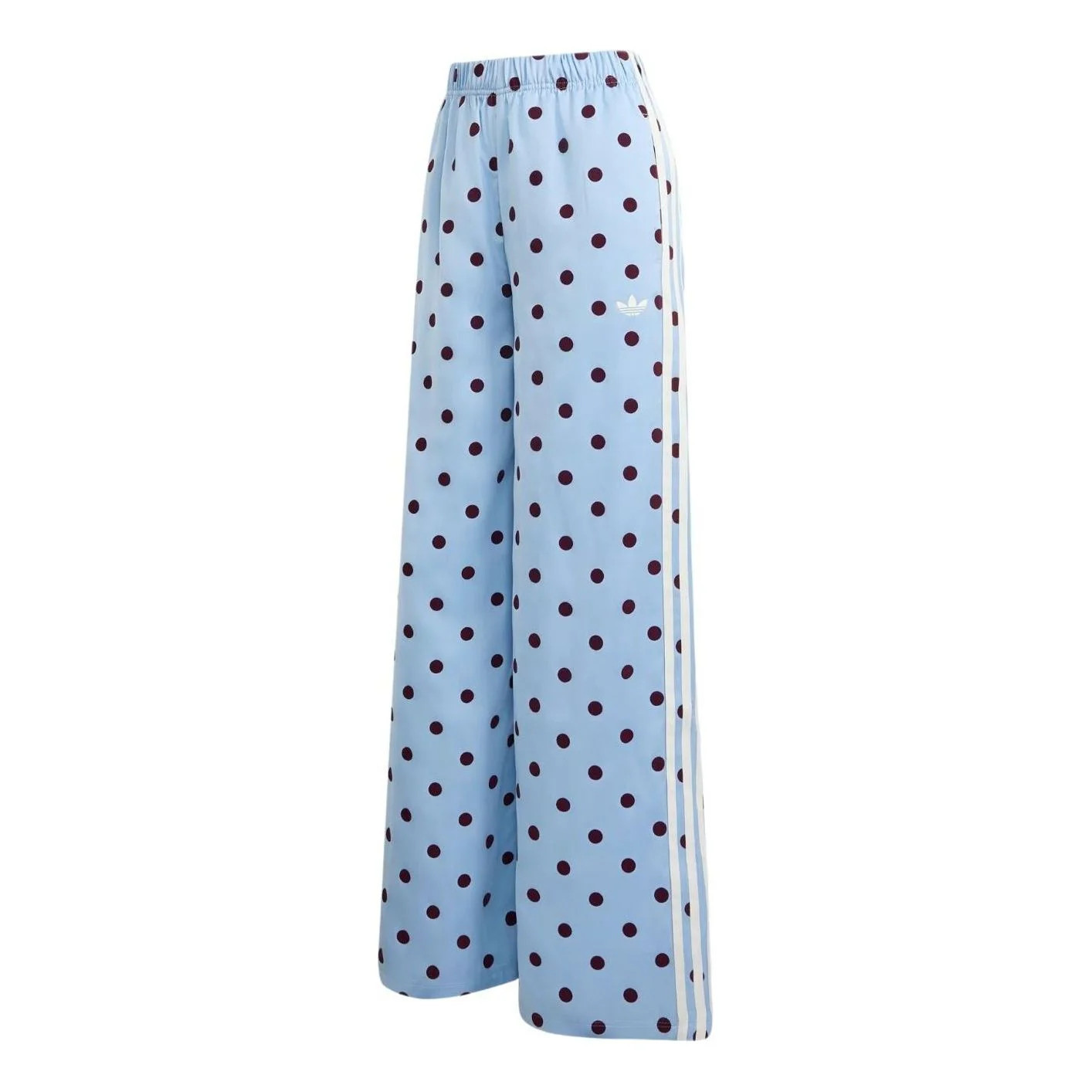 (WMNS) adidas Satin Polka Dots Wide Leg Pant 'Clear Sky' KV1170 | KICKS CREW